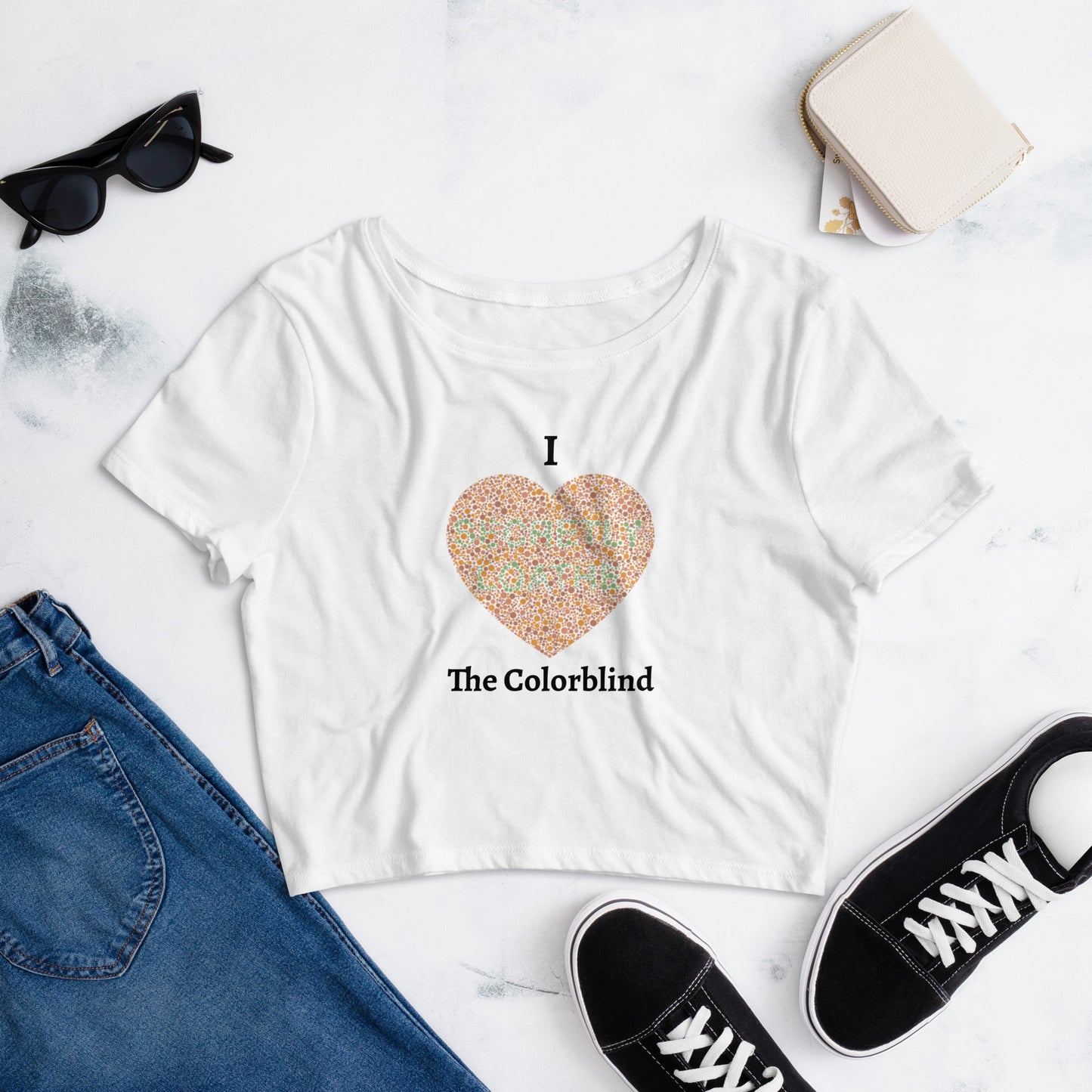 I <3 The Colourblind Crop Tee